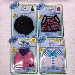 NWT webkinz clothing witch costume, leopard tank, sailor tunic fits most